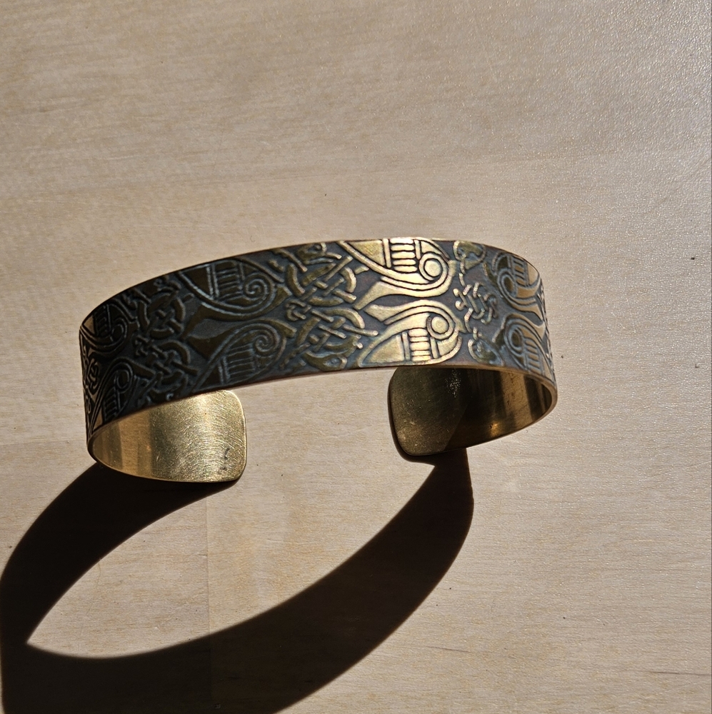 Engraved Copper Cuff Bracelet - image 2